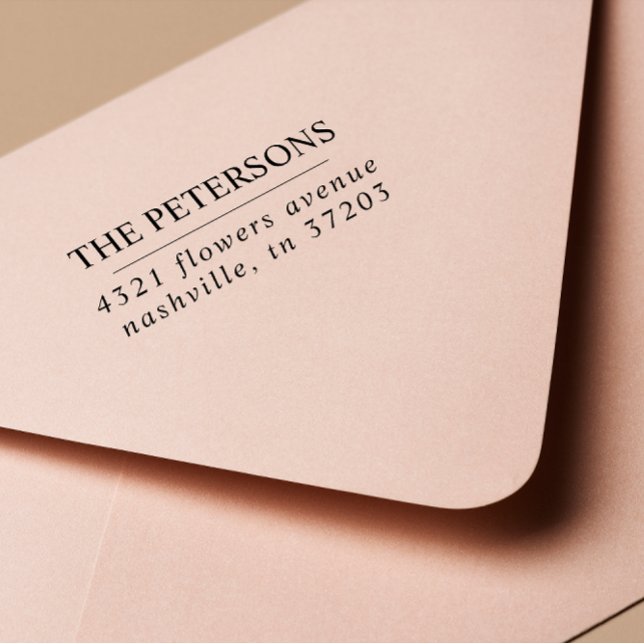 Carimbo Auto Entintado Nome da família Elegante moderna serif casamento (Criador carregado)