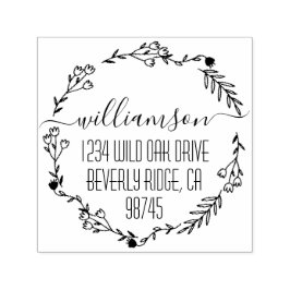 Carimbo Auto Entintado Nome da família Endereço de devolução