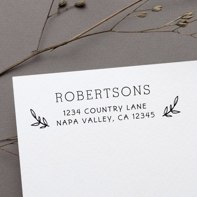 Carimbo Auto Entintado Nome da Família Endereço de Devolução de Script Pe (Criador carregado)