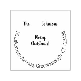 Carimbo Auto Entintado Nome da família Merry Christmas Return Address