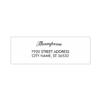 Carimbo Auto Entintado Nome da Família Na moda Texto Curvo