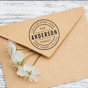 Carimbo Auto Entintado Nome da Família Personalizada Crie Seu Próprio E