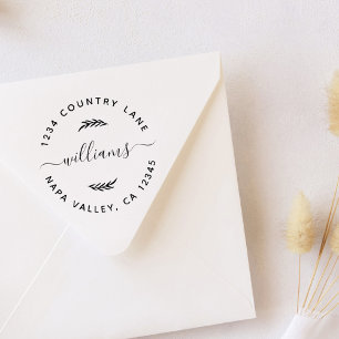 Carimbo Auto Entintado Nome da Família Personalizada Voltar ao Endereço d