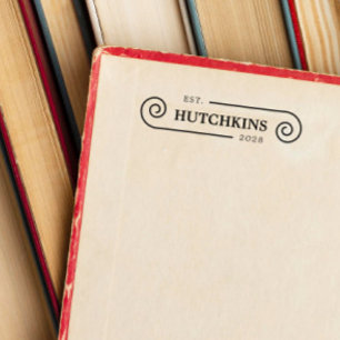 Carimbo Auto Entintado Nome Da Família Spirals Ano Estabelecido