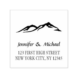 Carimbo Auto Entintado Nome da noiva de noiva da montanha personalizada