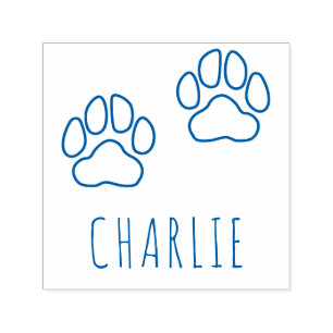 Carimbo Auto Entintado Nome de animal personalizado fofo Charlie Contor