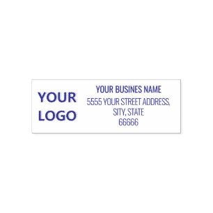 Carimbo Auto Entintado Nome de empresa personalizado Endereço de logotip