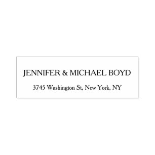 Carimbo Auto Entintado Nome de Família Clássico Retro Preto e Branco Únic