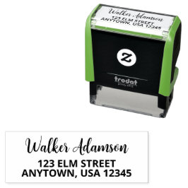 Carimbo Auto Entintado Nome de Script Minimalista Moderno - Endereço de R