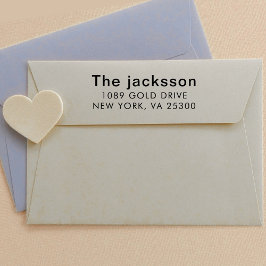 Carimbo Auto Entintado Nome de Tipografia Moderno Mínimo Endereço de Reto