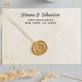 Carimbo Auto Entintado Nome de Tipografia Moderno Mínimo Endereço de Reto