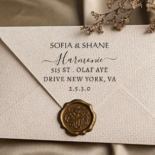 Carimbo Auto Entintado Nome de Tipografia Moderno Mínimo Endereço de Reto