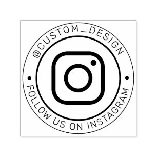 Carimbo Auto Entintado Nome de Usuário do Instagram Personalizado   Siga-