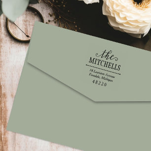 Carimbo Auto Entintado Nome digno de nota Endereço de retorno legante