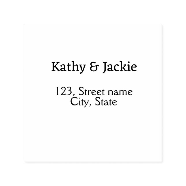 Carimbo Auto Entintado Nome do casal preto branco endereço simples da cid (Design)