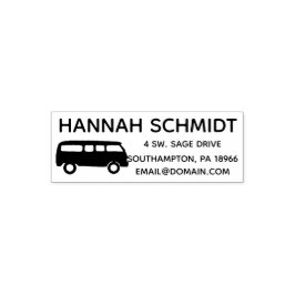 Carimbo Auto Entintado Nome do Desenhar Sun Van Hand Personalizado