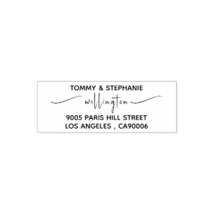 Carimbo Auto Entintado Nome do Endereço de Devolução de Manuscrito Person