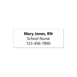 Carimbo Auto Entintado Nome do Enfermeiro Escolar Cargo e Número de Telef