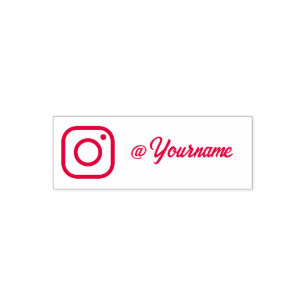 Carimbo Auto Entintado Nome do Instagram Personalizado, Siga-me no Self I