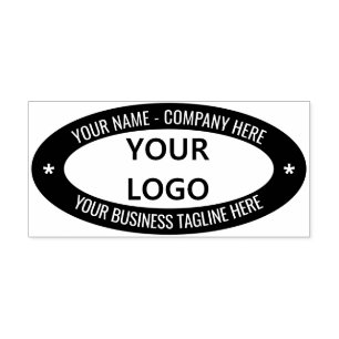 Carimbo Auto Entintado Nome do logotipo personalizado Informações sobre a
