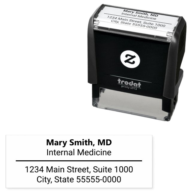 Carimbo Auto Entintado Nome do Médico Especialidade/Título Endereço de Re (In Situ)