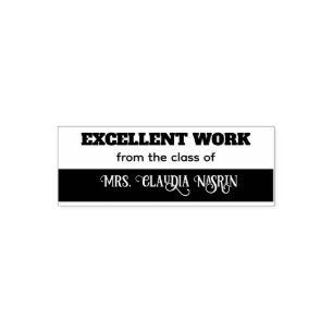 Carimbo Auto Entintado Nome do professor personalizado excelente trabalho