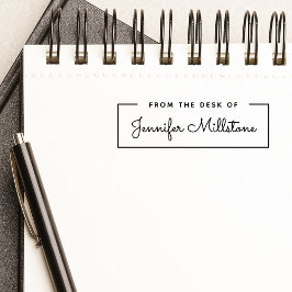 Carimbo Auto Entintado Nome do script simples da mesa de trabalho