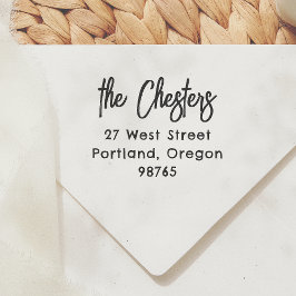 Carimbo Auto Entintado Nome e endereço da família em branco