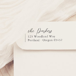 Carimbo Auto Entintado Nome e endereço de devolução da família de script 