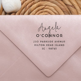 Carimbo Auto Entintado Nome e endereço de devolução do chic Modern