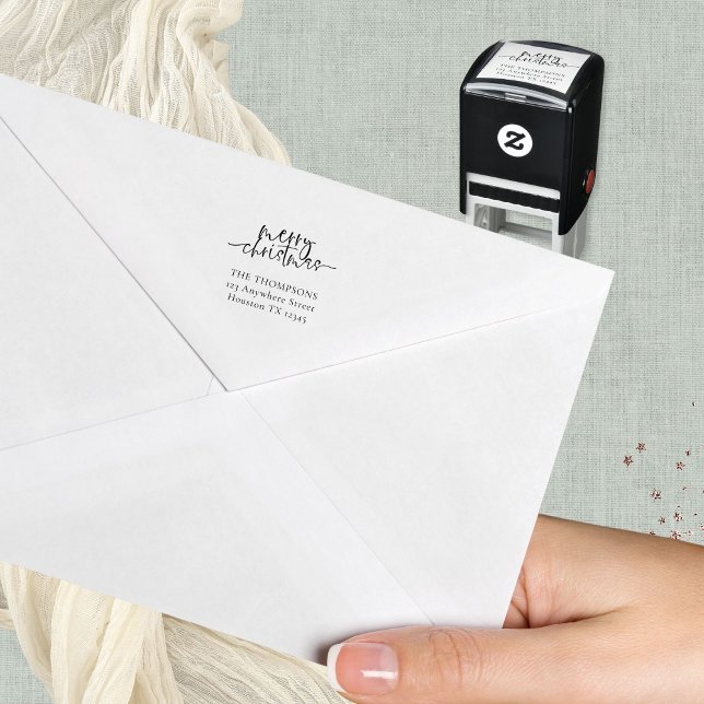 Carimbo Auto Entintado Nome e endereço de devolução do script de Natal Me (Criador carregado)