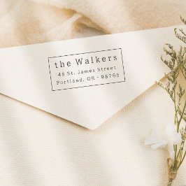 Carimbo Auto Entintado Nome e endereço do quadro clássico