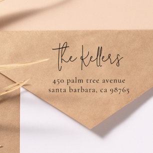 Carimbo Auto Entintado Nome e endereço residencial mínimos modernos