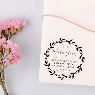 Carimbo Auto Entintado Nome & endereço do remetente botânicos corajosos