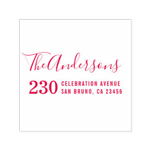 Carimbo Auto Entintado Nome & endereço do remetente modernos de família