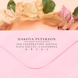 Carimbo Auto Entintado Nome Formal Simples e Endereço de Retorno