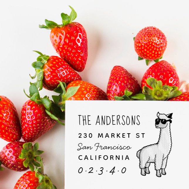 Carimbo Auto Entintado Nome Personalizado da Família Alpaca legal e Ender (Criador carregado)