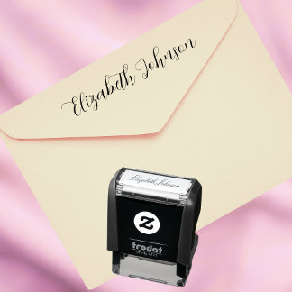 Carimbo Auto Entintado Nome Personalizado de Script Elegante