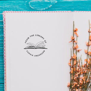 Carimbo Auto Entintado Nome Personalizado Elegante Da Biblioteca De Autoe