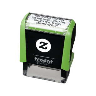 Carimbo Auto Entintado Nome Personalizado Informações de Retorno Endereço