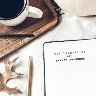 Carimbo Auto Entintado Nome Personalizado Simples E Elegante Da Bibliotec