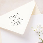 Carimbo Auto Entintado Nomes Formais Personalizados de Casamento e Endere<br><div class="desc">Crie seus próprios selos personalizados para convites de casamento, cartões de noivado, cartas de agradecimento e muito mais com esses modelos fáceis de usar! Este design apresenta dois nomes em letras maiúsculas com "e" em letras elegantes. O endereço de retorno ou os detalhes de contato aparecem abaixo em uma simples...</div>