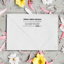 Carimbo Auto Entintado Nomes Personalizados e Endereço de Retorno da Tipo