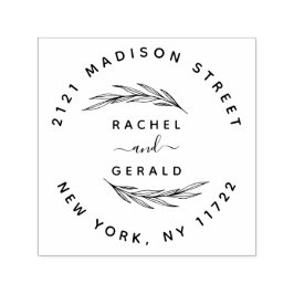 Carimbo Auto Entintado Nomes Personalizados Elegantes Rustic Wedding Ende