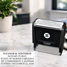 Carimbo Auto Entintado North Carolina Notary Public