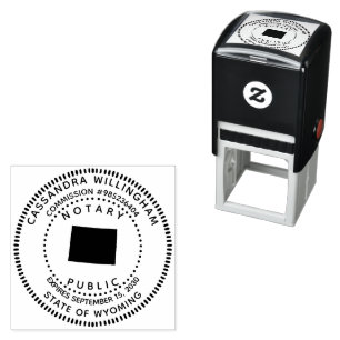 Carimbo Auto Entintado Notary Public Wyoming