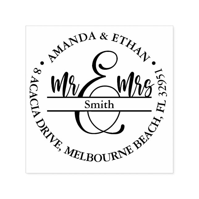 Carimbo Auto Entintado Novo Endereço de Casamento (Design)