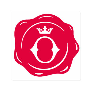 Carimbo Auto Entintado O - Antiga cera - Letra inicial gótica gótica (cer