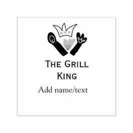 Carimbo Auto Entintado O cozinhar de texto do nome da adição de churrasco