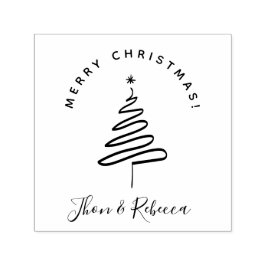Carimbo Auto Entintado O Natal Elegante e Minimalista Deseja Nome Persona